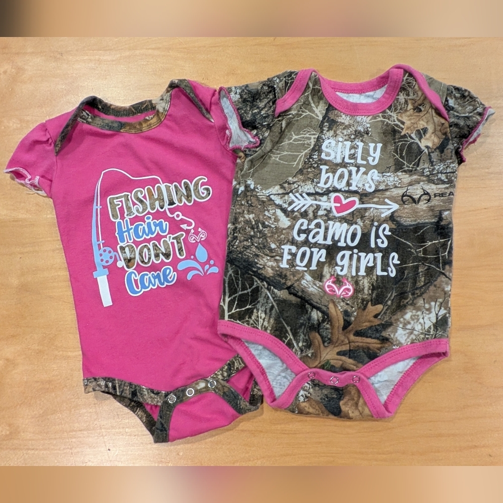 Realtree Pink and Camo Kids One Pieces